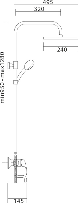 Душевая стойка Veragio Triumph VR.TRM-9915.CR хром - 2