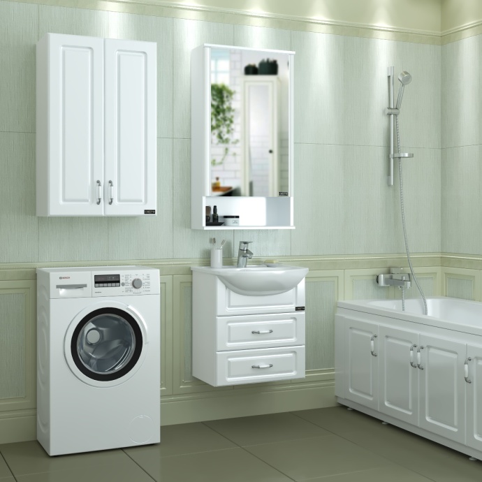 Тумба с раковиной подвесная Санта Верона 50 белый - 2