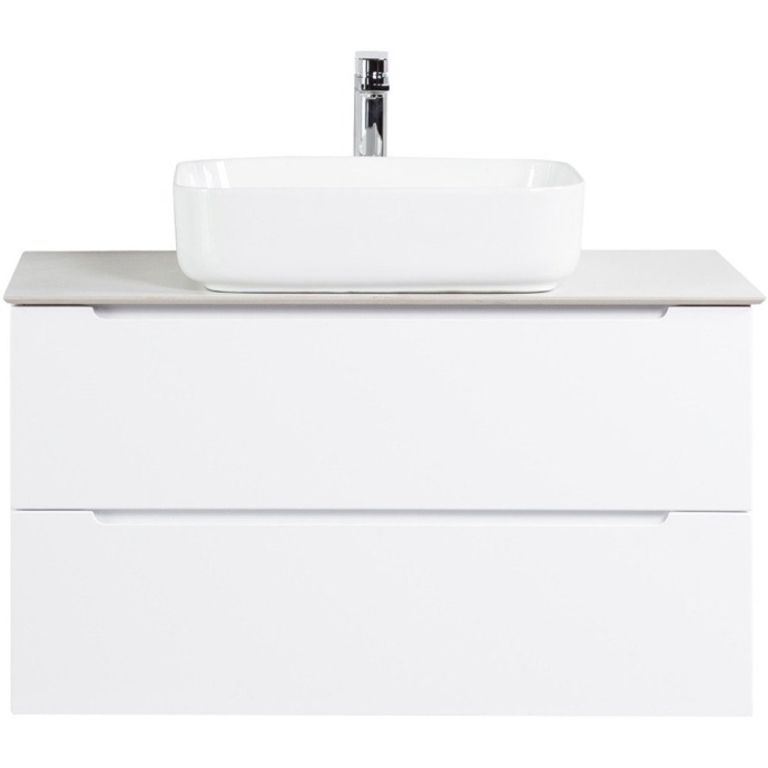 Тумба со столешницей и раковиной BelBagno Etna 100 белый матовый - 0
