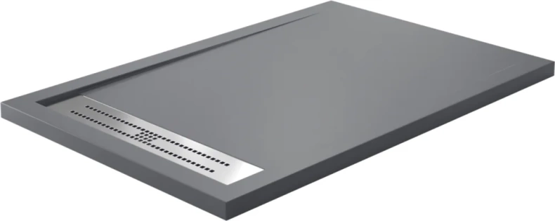 Поддон для душа Wasserkraft Wiese 140x90 серый матовый 84T36 - 0