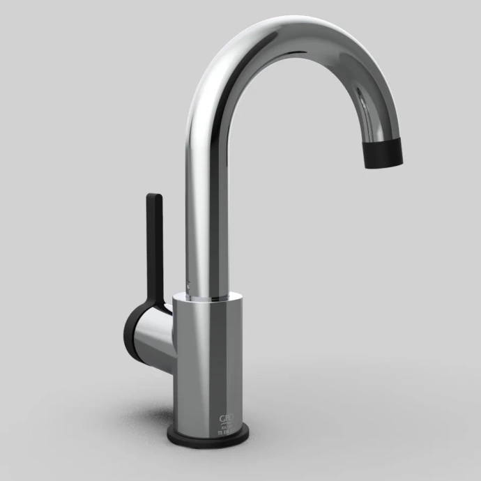 Смеситель для раковины GPD Gildo хром - черный матовый MTL165-K-S - 4