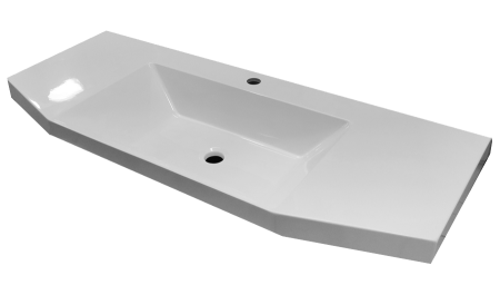 Тумба с раковиной Misty Терра 110 белая глянцевая УТ000010431 - 3