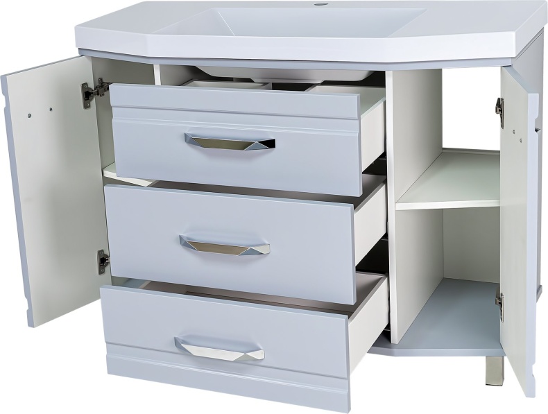 Тумба для комплекта Misty Терра 110 серая П-Тер01110-01503Я - 3