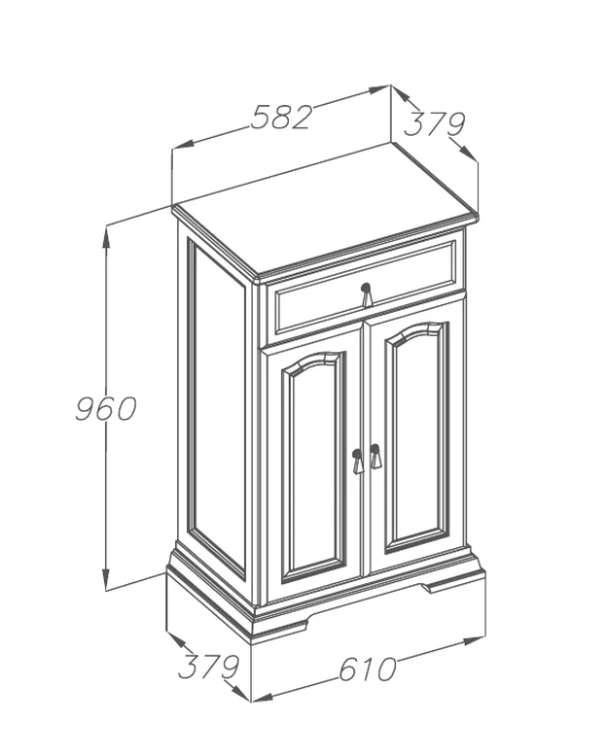 Комод Opadiris Риспекто 60 темное дерево 00-00006512 - 3