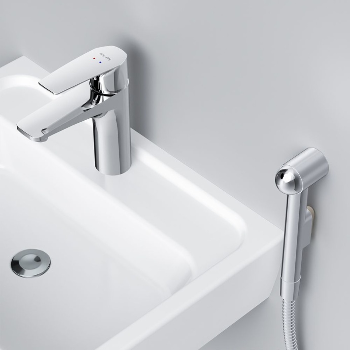 Смеситель AM.PM Gem F90A03000 для раковины, с гигиеническим душем - 3