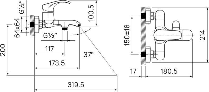 Смеситель IDDIS Joker для ванны с душем JOKSB00i02WA - 3