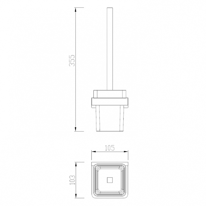 Ершик для унитаза Abber Westen хром AA1732 - 1