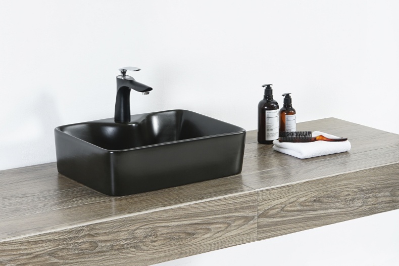 Рукомойник Orange B01-475MB накладной, черный матовый - 5