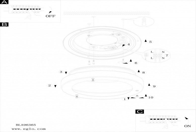 Уличный настенный светодиодный светильник Eglo Vento 2 96365 - 1