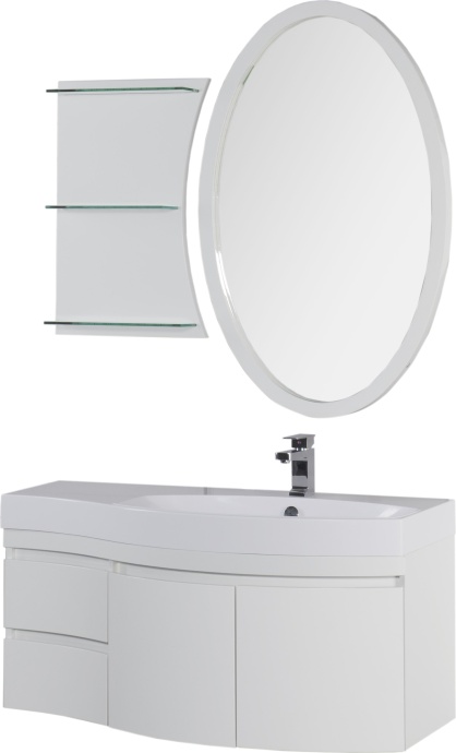 Тумба с раковиной Aquanet Опера 2-115 белая R - 6