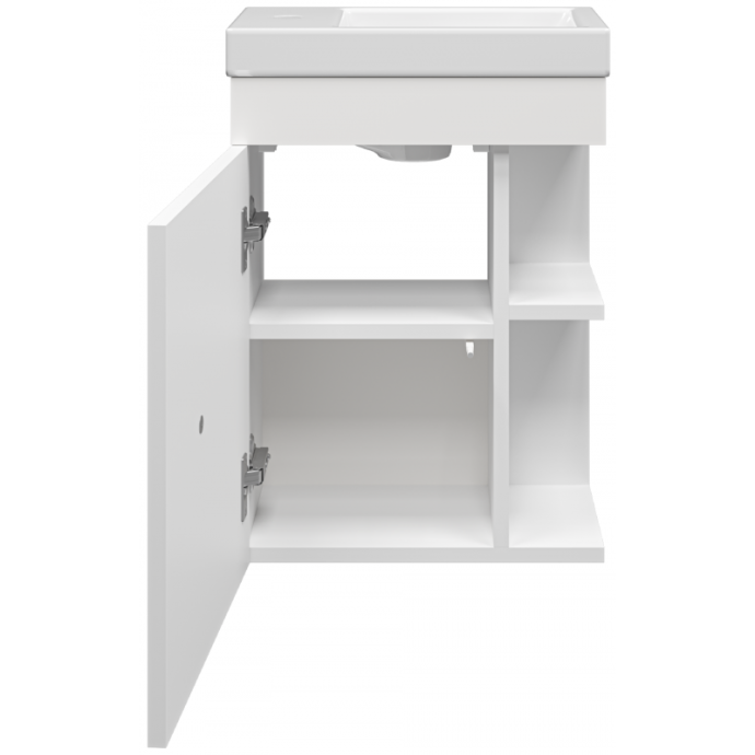 Тумба под раковину Misty Лира 40 белая глянцевая Пр-Лир06040-50 - 1