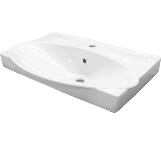 Тумба с раковиной Misty Элвис 80 белая глянцевая УТ000014035 - 1