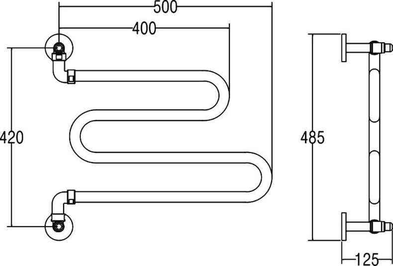Полотенцесушитель водяной Margaroli Vento 406 золото 406GO - 2