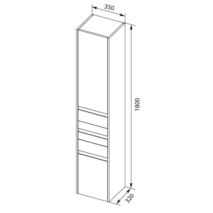 Шкаф-пенал Aquanet Палермо 35 203943 - 7