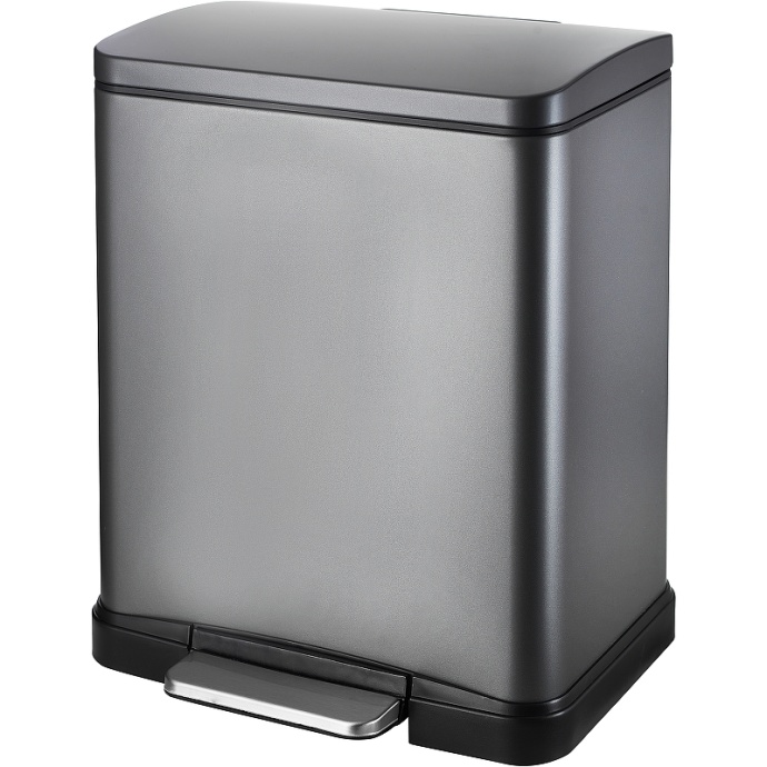 Ведро для мусора WeltWasser WW LASSY TG 12L матовый серый  10000006129 - 0