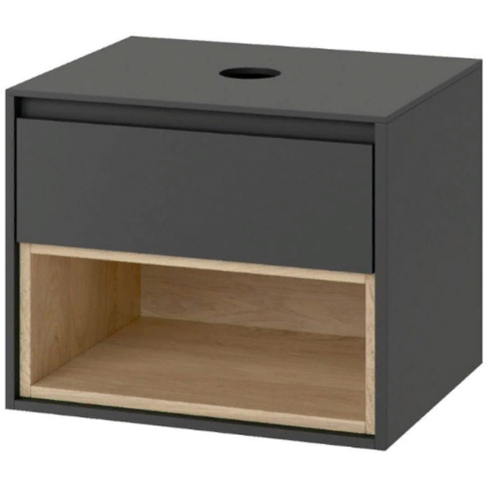 Тумба под накладную раковину Excellent Tuto 60 серый - светлое дерево  MLEX.0102.600.GRBL - 0