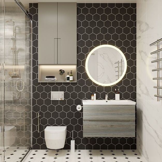 Зеркало с теплой подсветкой 