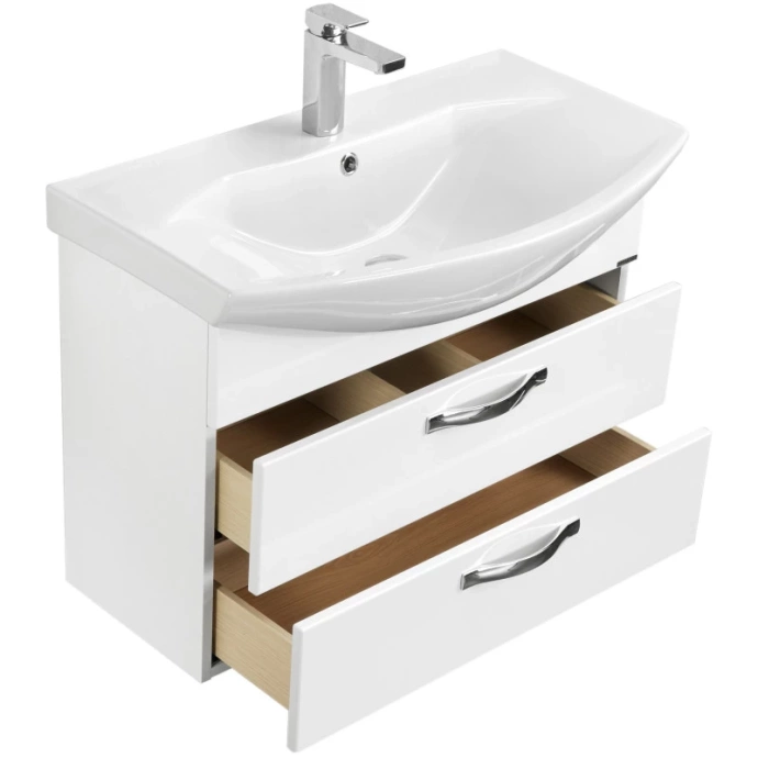 Тумба под раковину подвесная Aquaton Ария М 80 белый 1A140801AA010 - 2