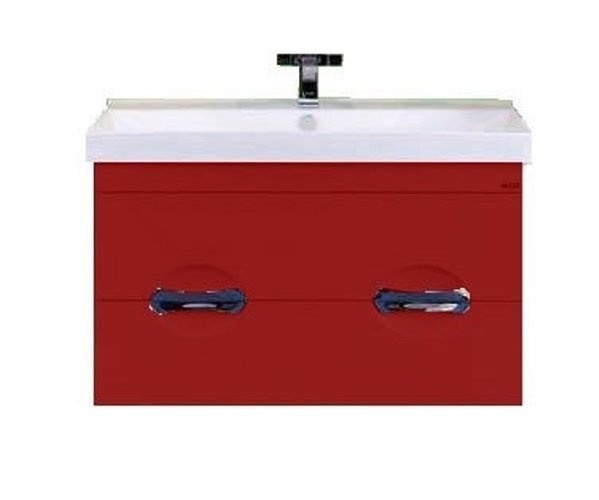 Тумба под раковину Misty Жасмин 90 красная глянцевая П-Жас01090-041П2Я - 0