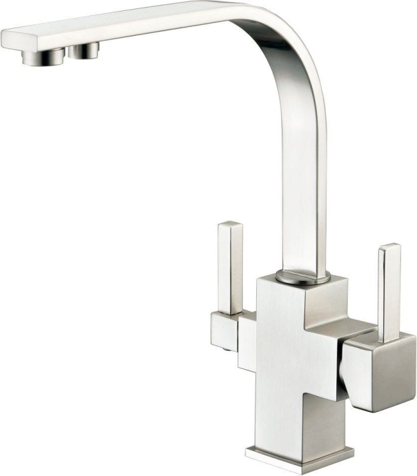 Смеситель Zorg Sanitary ZR 332 YF satin для кухонной мойки - 0