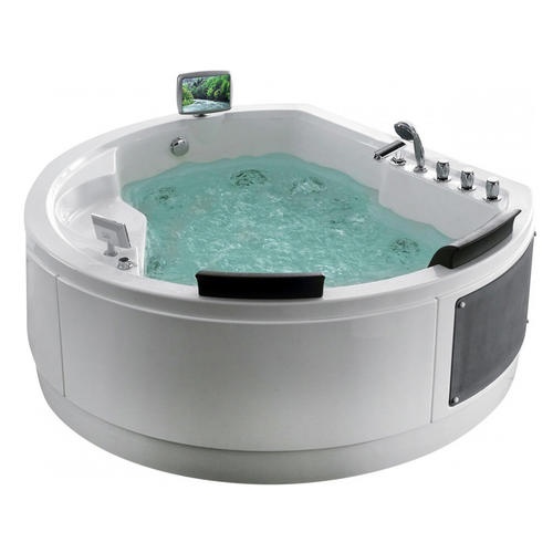 Акриловая ванна Gemy 183х162 белая с гидромассажем G9063 O - 0