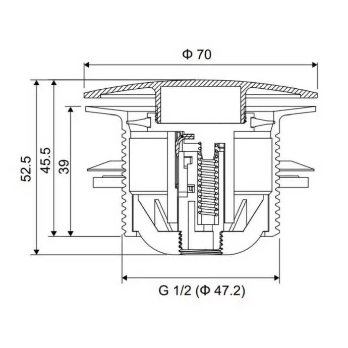 Донный клапан Excellent для ванны белый ARIN.3485.01WH - 1