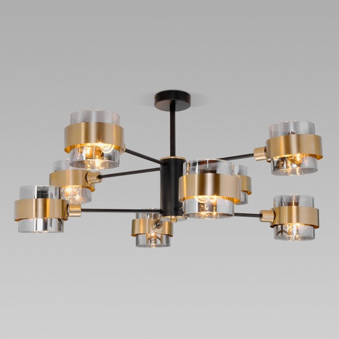 Люстра на штанге Eurosvet Arcada 70127/8 черный/дымчатый - 1
