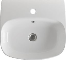 Kerasan Nolita Раковина подвесная/накладная 50х45 см, с 1 отв под смеситель, цвет белый глянцевый 534001*1 - 4