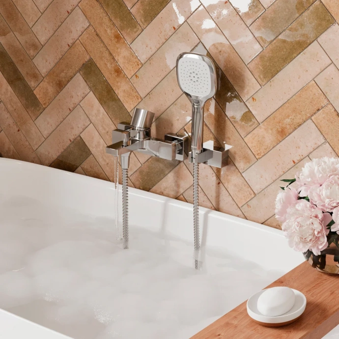 Смеситель для ванны с душем Wasserkraft Naab хром 8601 - 8