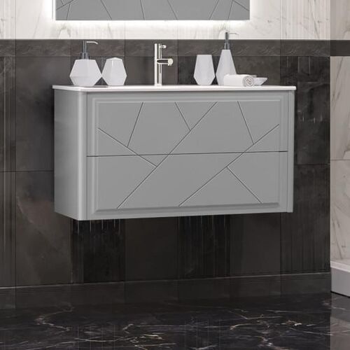 Тумба под раковину Opadiris Луиджи 90 серая матовая 00-00005940 - 0