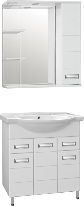 Мебель для ванной Style Line Ирис 75 белая - 0