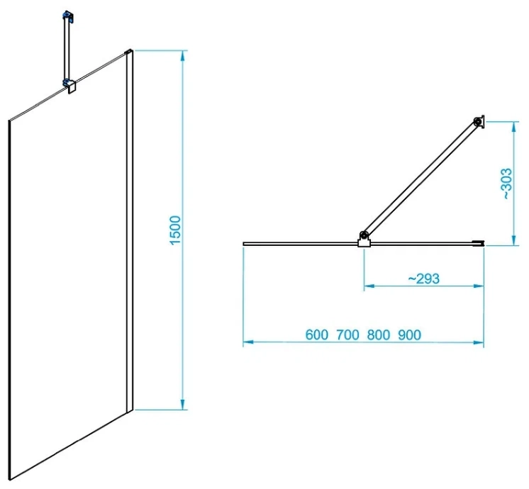 Шторка на ванну RGW Screens SC-150 70x150 профиль хром стекло прозрачное 351115007-11 - 3