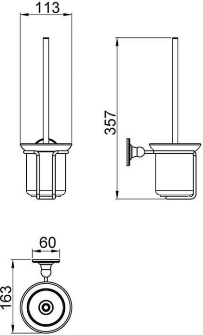 Щетка для туалета Timo Nelson 160061/02 антик - 1