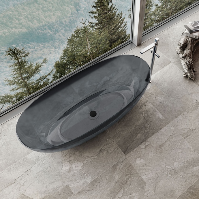 Ванна прозрачная Vincea 170х75 черный VBT-6T01B - 2