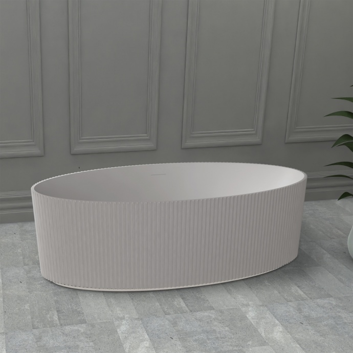 Ванна из искусственного камня ABBER Stein AS9627 белая матовая - 1