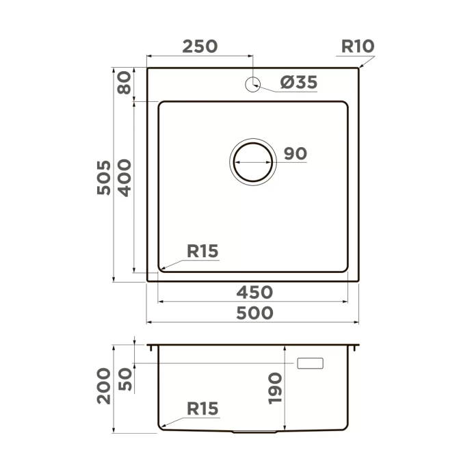 Мойка кухонная Omoikiri Amadare нержавеющая сталь  4993766 - 1