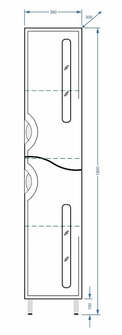 Шкаф-пенал Stella Polar Сильва 36 белый SP-00000205 - 4