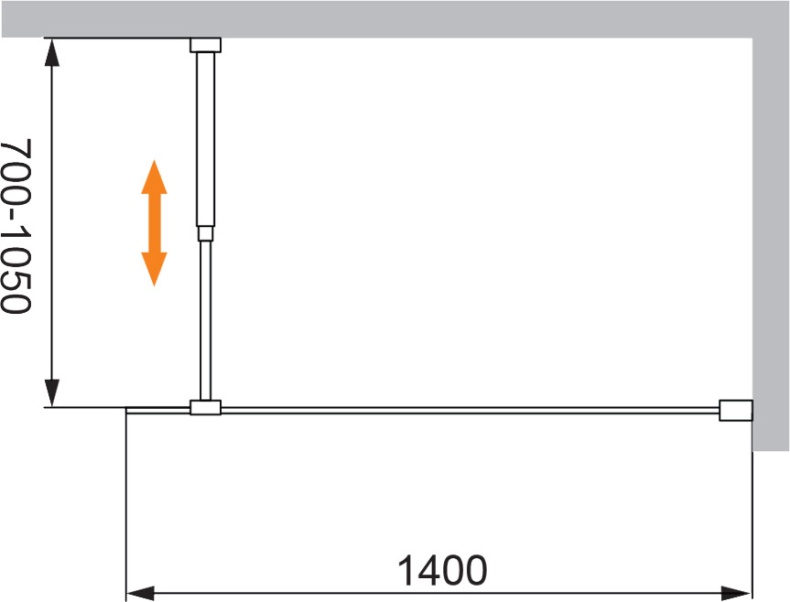 Душевая перегородка Cezares Liberta-L-1-140-C-Cr - 2