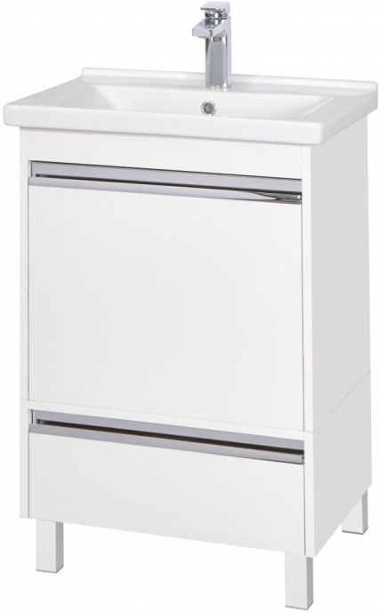 Тумба с раковиной Aquaton Капри 60 белый глянцевый 1A2301K1KP010 - 3