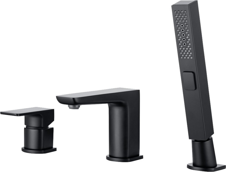 Смеситель на борт ванны Allen Brau Infinity черный матовый 5.21008-31 - 0