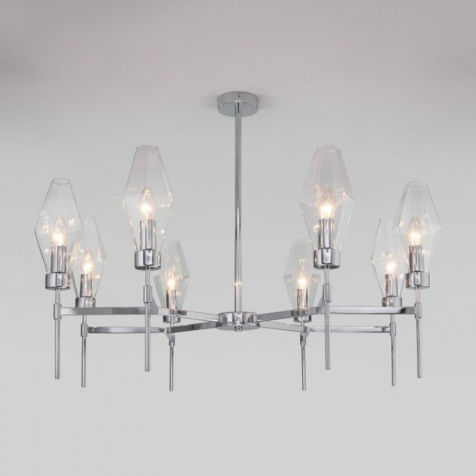 Люстра на штанге Eurosvet Prism 60143/8 хром - 0