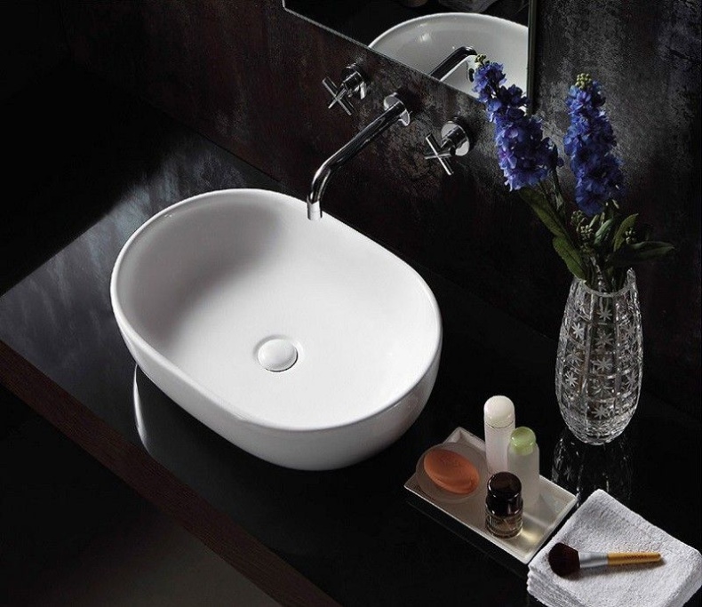 Раковина накладная Ceramalux N белый  9026А - 2