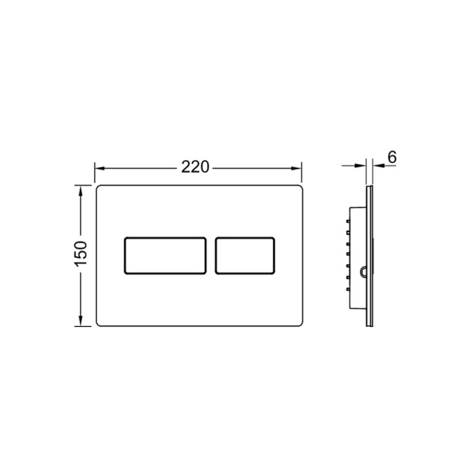 Кнопка смыва TECE TECEsolid 9240434 нержавеющая сталь - 3