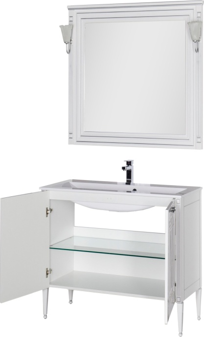 Мебель для ванной Aquanet Паола 90 белая - 5