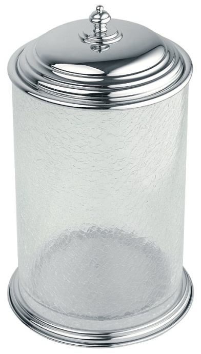 Ведро для мусора Boheme Vogue хром - белый 10138 - 0