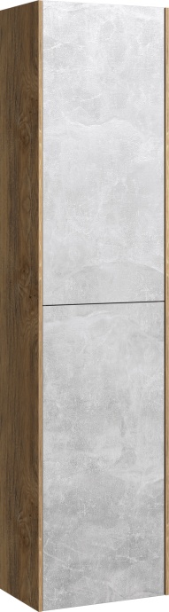 Шкаф-пенал Aqwella 5 stars Mobi 35 дуб балтийский, бетон светлый - 0