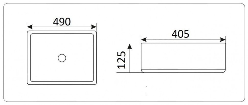 Раковина накладная Ceramalux N 48 белый  9132 - 2