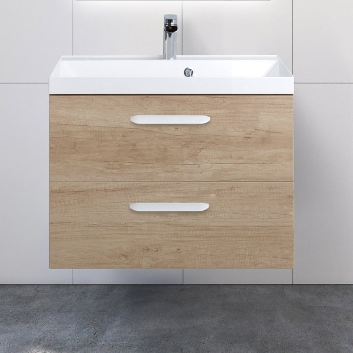 Тумба с раковиной BelBagno Aurora 70 светлое дерево - 0