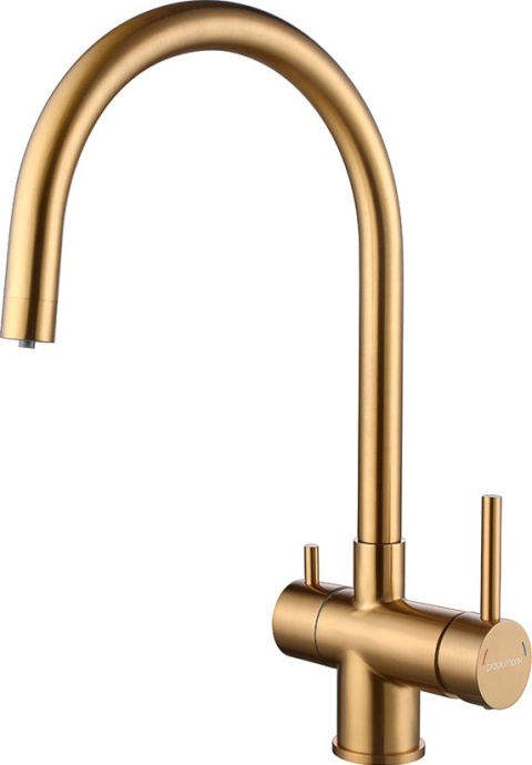 Смеситель для кухни Paulmark Heller золото He213218-BG - 0