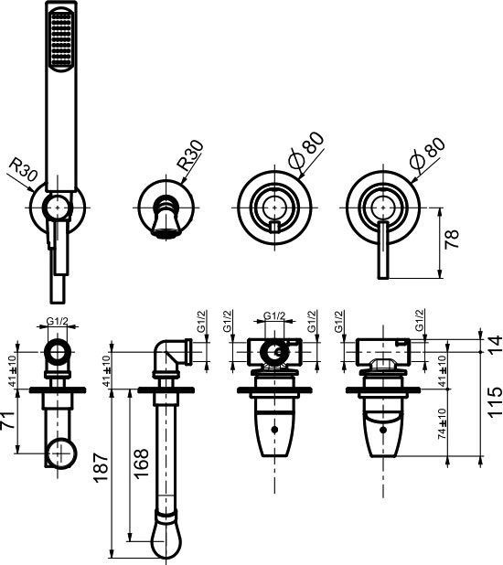 Душевой комплект Webert Opera moderna OE860312015 хром - 1